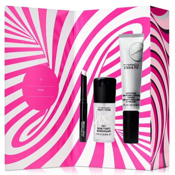 MAC Cosmetic Tricks of the Trade Kit brand new in box (primer, lip primer, fix+) - Picture 3 of 9